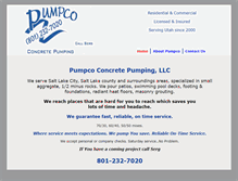 Tablet Screenshot of concretepumpinginutah.com